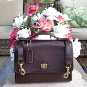 Mahogany Coach Court Crossbody Bag # 9870 Vintage